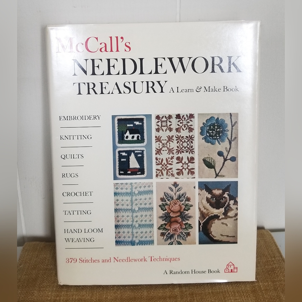 McCall's Needlework Treasury, A Learn & Make Book Hardcover, Dust Jacket, 1964